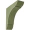 Ekena Millwork 1 3/4"W x 6"D x 6"H Small Olympic Wood Vintage Decor Bracket, Restoration Green BKTWD01X06X06OLGR - alternate 1